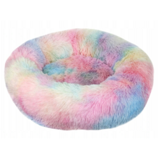 Pelech plyšový okrúhly dúhový 120 cm